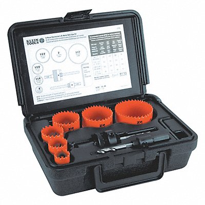 KLEIN TOOLS 31902 Bi-Metal Hole Saw Kit 8 Piece