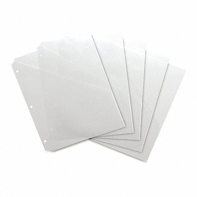BUSINESS SOURCE 32375 Pocket Binder Poly Clr PK5