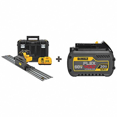 DEWALT DCS520T1DCB606 Track Saw Kit Cordless 6-1/2 Blade Dia
