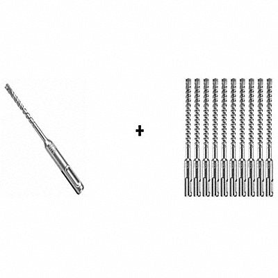 BOSCH HCFC2010B25HCFC2041B10 Hammer Drill Bit SDS Plus 3/16 x2 PK25