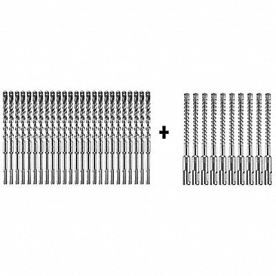 BOSCH HCFC2081B25HCFC2041B10 Hammer Drill Bit SDS Plus 1/2 x 4 PK25