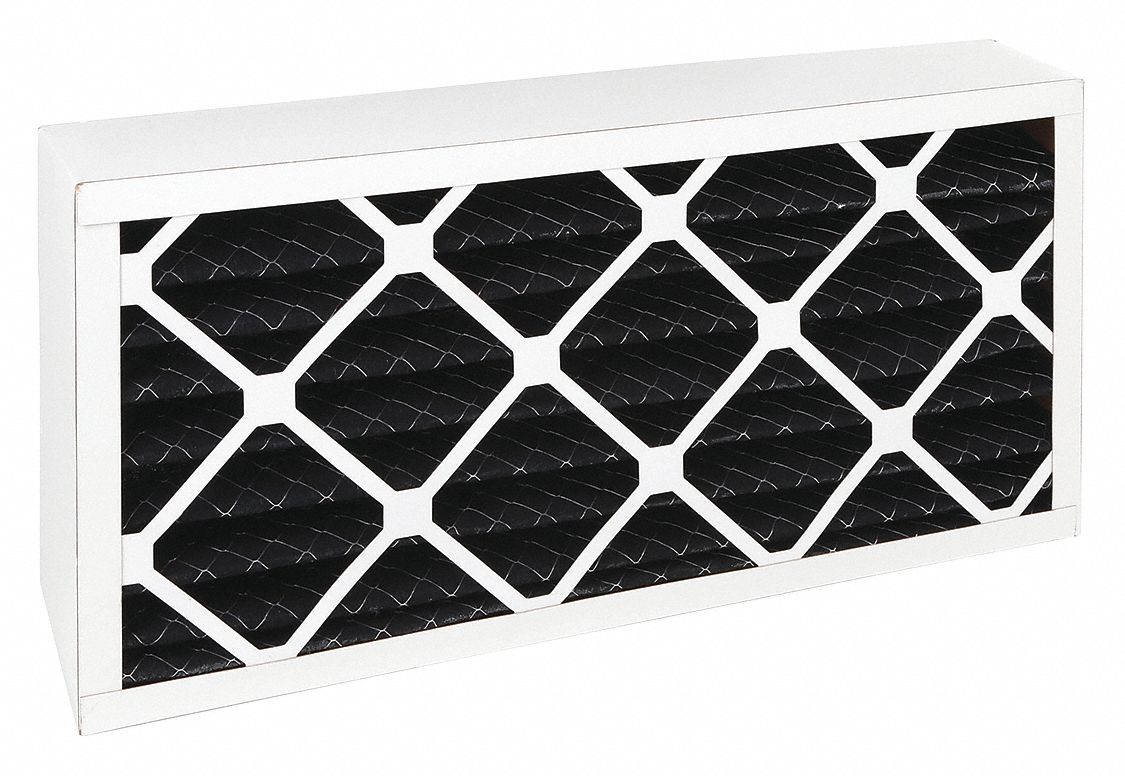 GRAINGER 33E904 Odor Removal Pleated Air Filter 12x24x4