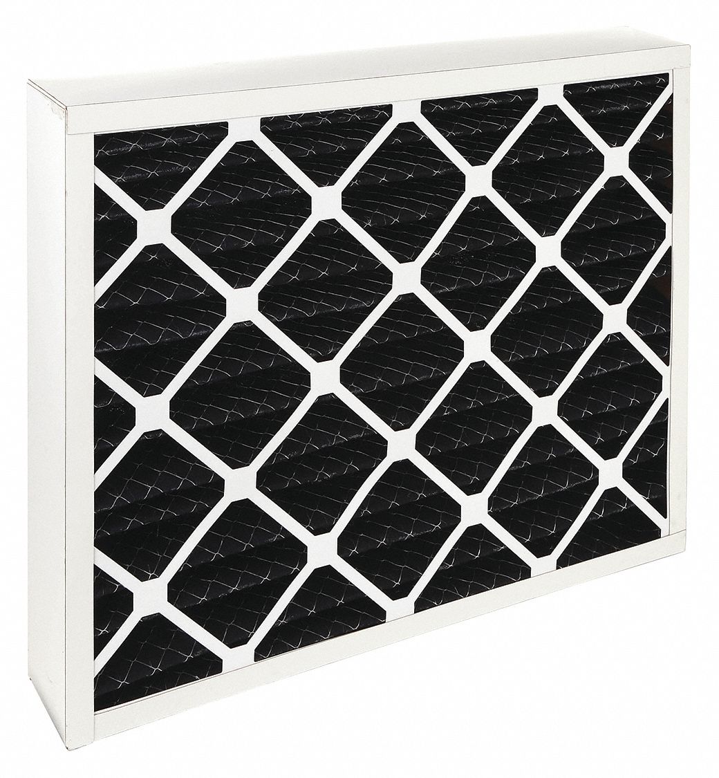 GRAINGER 33E905 Odor Removal Pleated Air Filter 20x24x4