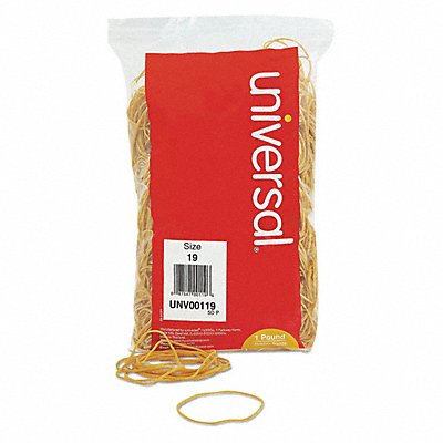 UNIVERSAL UNV00119 Rubber Band 3-1/2 In Sz19 Beige PK1240
