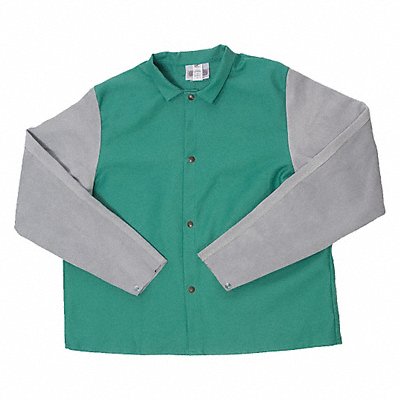 GUARD LINE FS534LS2XL Wldrs Jacket 34In Proban/Leather Grn 2XL