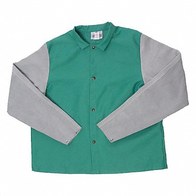 GUARD LINE FS538LS4XL Wldrs Jacket 38In Proban/Leather Grn 4XL
