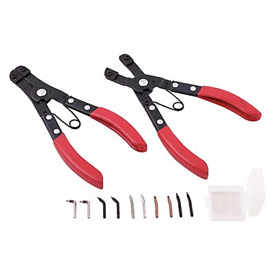 WESTWARD 33HD60 Retaining Ring Plier Set 0 45 90Deg 12pc