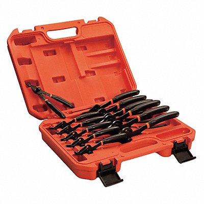 WESTWARD 33HD61 Retaining Ring Plier Set 0 45 90Deg 12pc