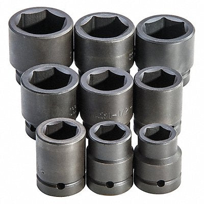 PROTO J76109 Impact Socket Set Steel Black Oxide 1 to 2 in