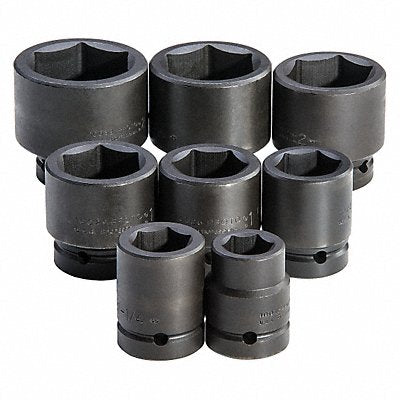 PROTO J76103 Impact Socket Set Stl Black Oxide 1 1/16-2 3/8 in