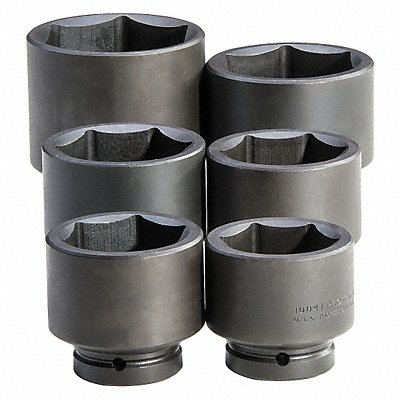 PROTO J76106 Impact Socket Set Stl Black Oxide 2 9/16-3 7/8 in