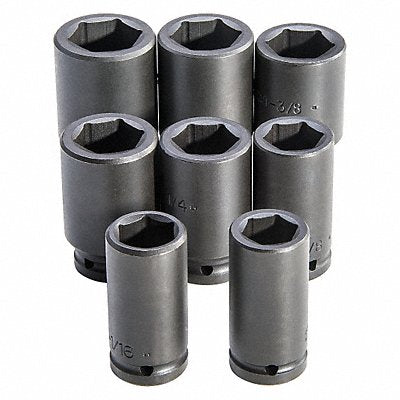 PROTO J73102 Impact Socket Set Steel Black Oxide 1 to 1 1/2 in
