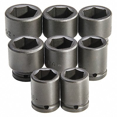 PROTO J73103 Impact Socket Set Steel Black Oxide 1 to 1 1/2 in