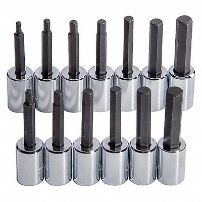 PROTO J4902A Socket Bit Set Steel DrSz 3/8 in