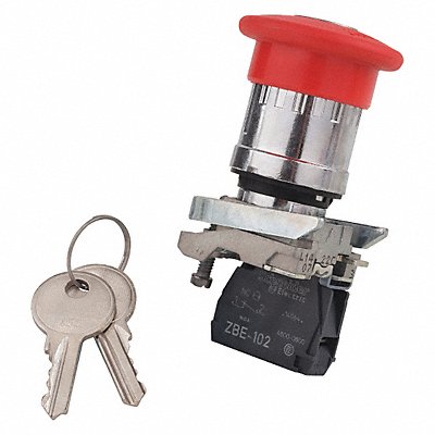 SCHNEIDER ELECTRIC XB4BS9442 Emergency Stop Push Button Non Illuminated Red 1NC