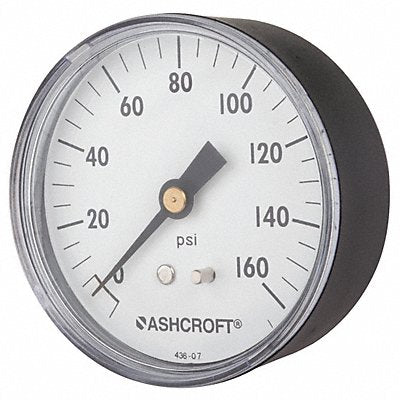 ASHCROFT 25W1005PH02B160 Gauge Pressure 0 to 160 psi ABS 2-1/2 in