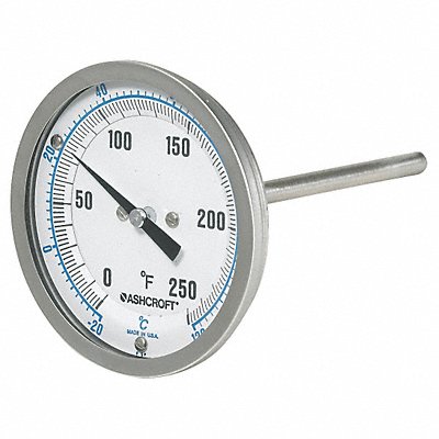 ASHCROFT 30EI60R Dial Thermometer Bi-Metallic 0-250 deg F