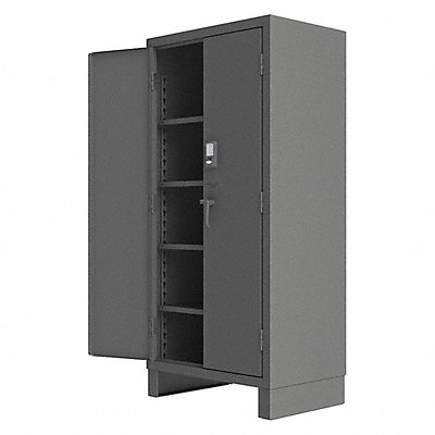 DURHAM MFG 3702CXBLP4S95 Storage Cabinet 78 x36 x24 Grey 4Shlv
