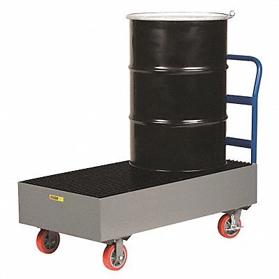 LITTLE GIANT SSB5125666PYBK Two Drum Spill Platfrm Cart 21 In Height