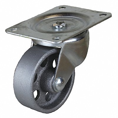 GRAINGER P2SC040GP Standard Plate Castor Swivel 250 lb.