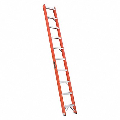 LOUISVILLE LADDER FH1010 Straight Ladder 10ft. Fiberglass Natural