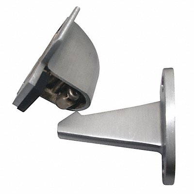 GRAINGER 33J788 Automatic Door Holder Satin Chrome Wall