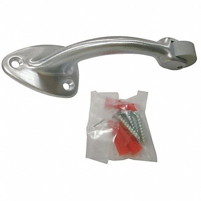 GRAINGER 33J812 Curved Roller Stop Satin Chrome Screw-In