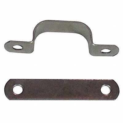 DIXIE LINE CLAMPS 1202 Tube Clamp Two-Hole w/Backplate SS PK25