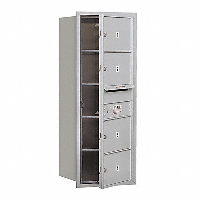 SALSBURY INDUSTRIES 3710S04AFU Horizontal Mailbox MB2 4Dr Alum FL 37-1/2in
