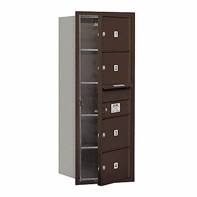 SALSBURY INDUSTRIES 3710S04ZFU Horizontal Mailbox MB2 4Dr Bz FL 37-1/2in