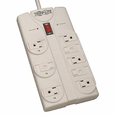 TRIPP LITE TLP808 Surge Protector Strip 8 Outlet Gry