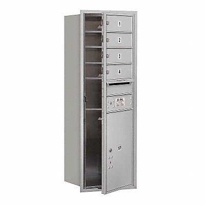 SALSBURY INDUSTRIES 3711S04AFU Horizontal Mailbox USPS 5Dr Alum FL 41in