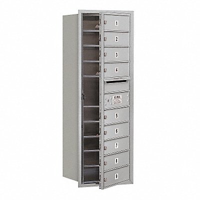 SALSBURY INDUSTRIES 3711S09AFU Horizontal Mailbox USPS 9Dr Alum FL 41in