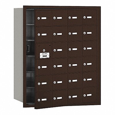 SALSBURY INDUSTRIES 3624ZFU Horizontal Mailbox USPS 24Dr Bz FL 35-1/4in
