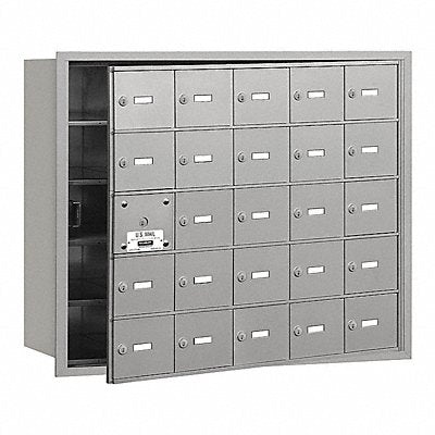 SALSBURY INDUSTRIES 3625AFU Horizontal Mailbox USPS 25Dr Alum FL 29-3/4in