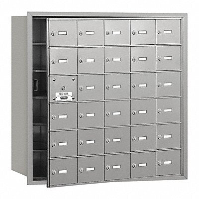 SALSBURY INDUSTRIES 3630AFU Horizontal Mailbox USPS 30Dr Alum FL 35-1/4in