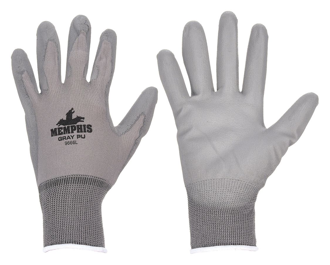MCR SAFETY 9666L G6476 Coated Gloves Nylon L PR
