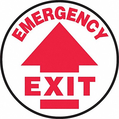 ACCUFORM MFS701 Floor Sign Emergency Exit 17 X17