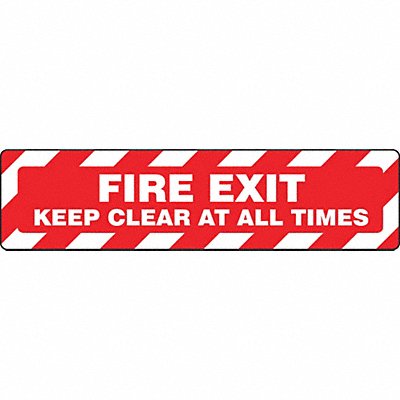 ACCUFORM PSR271 Floor Sign Fire Exit Keep Clear 6 X24