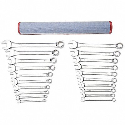 WESTWARD 33M575 Combination Wrench St Steel Full Polish Offset