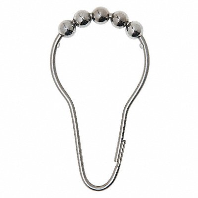 BRADLEY 9540000000GR Shower Curtain Hooks 1 1/16 in W PK12