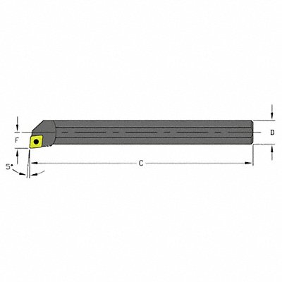 ULTRA-DEX USA A06KSCLPR2 Indexable Boring Bar 0.4600 HSS