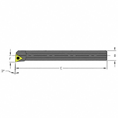 ULTRA-DEX USA S05GSWLCR15167 Indexable Boring Bar 0.3950 HSS