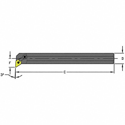 ULTRA-DEX USA A20TMDUNR4 Indexable Boring Bar 1.7000 HSS