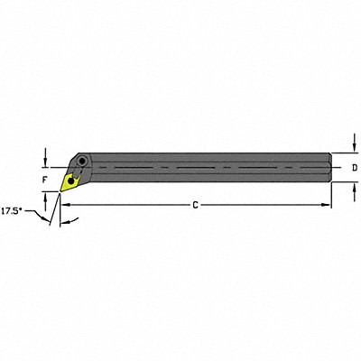 ULTRA-DEX USA A20TMDQNL4 Indexable Boring Bar 1.7000 HSS