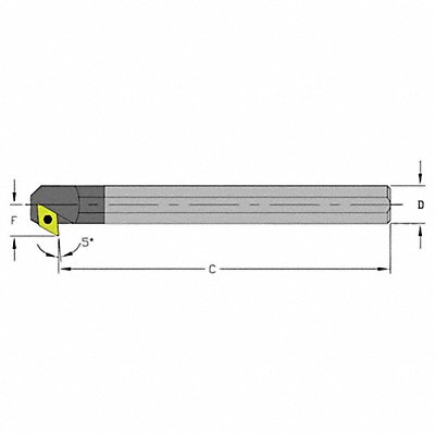 ULTRA-DEX USA E10QSDXCR2 Indexable Boring Bar 0.8500 Carbide