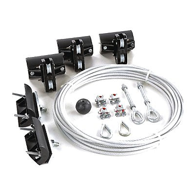 DAYTON 33N203 Festoon System Kit 1/4 In Rope L 20 Ft