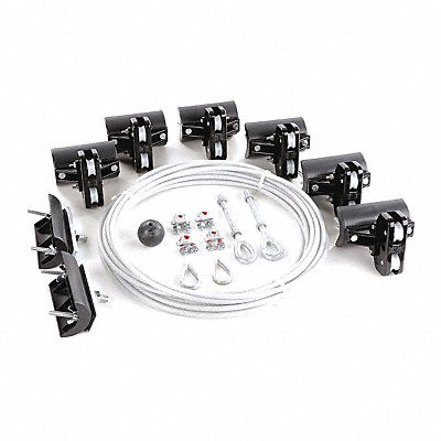 DAYTON 33N204 Festoon System Kit 1/4 In Rope L 40 Ft