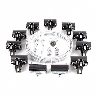 DAYTON 33N205 Festoon System Kit 1/4 In Rope L 60 Ft