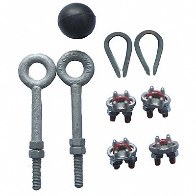 DAYTON 33N273 Festoon Hardware Kit 1/4 In Wire Rope